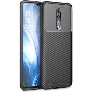 Oppo Renoz (CPH1979) Karbon Görünüm Negro Silikon Kılıf + Ekran Koruyucu Nano