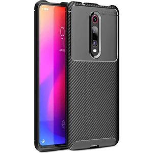 Xiaomi Mi 9t Kılıf Negro Silikon Karbon Desen + Ekran Koruyucu Nano