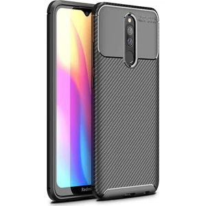 Xiaomi Redmi 8 Kılıf Negro Silikon Karbon Desen