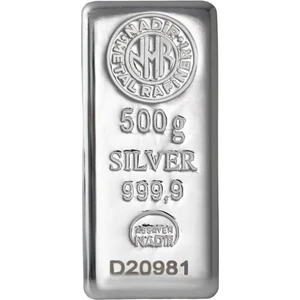 Nadir Gold 500 Gram 999.9 Saf Külçe Gümüş