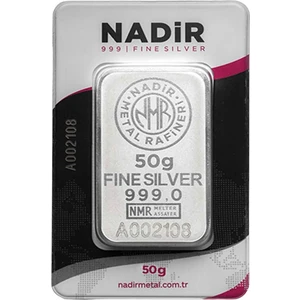 Tuğrul Kuyumculuk 50 Gram Külçe Gümüş 999 Ayar