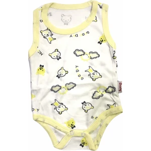 Rany Baby Atlet Body Desenli Interlok Sarı Bulut Desenli