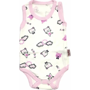 Rany Baby Atlet Body Desenli Interlok Pembe Bulut Desenli