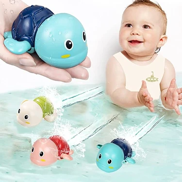 Prodigy Toy Bebekler ve Çocuklar Için Sevimli Kaplumbağa Banyo Oyuncakları (3 Parça) (Yurt