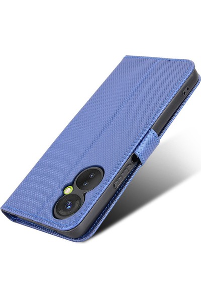 Shin-Wo Tecno Spark 9 Pro Için Deri Telefon Kılıfı - Mavi (Yurt Dışından)