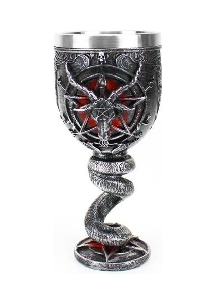 200 ml Baphomet Pentagram Boynuz Kadeh Şarap Cam Gotik Tankard Paslanmaz Çelik Bira Kupası Cadılar Bayramı Hediye | Bira Steins (Bakır) (Yurt Dışından)