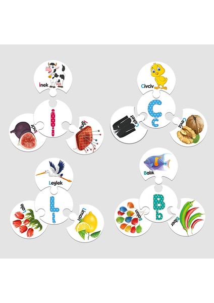 Circle Toys CRCL009 Alphabet Puzzle, Çok Renkli fırsatları