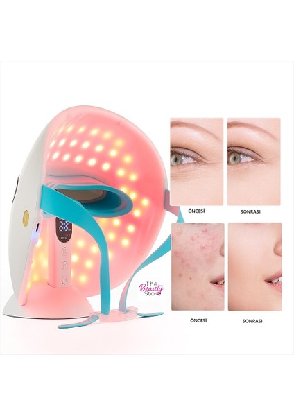 The Beauty Store Led Maske Foton Terapi Cilt Gençleştirme   Iz Leke Giderme Yüz Maskesi