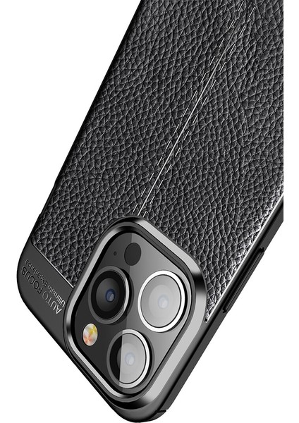 Apple Iphone 14 Pro Max Kılıf Deri Desenli Lux Niss Silikon