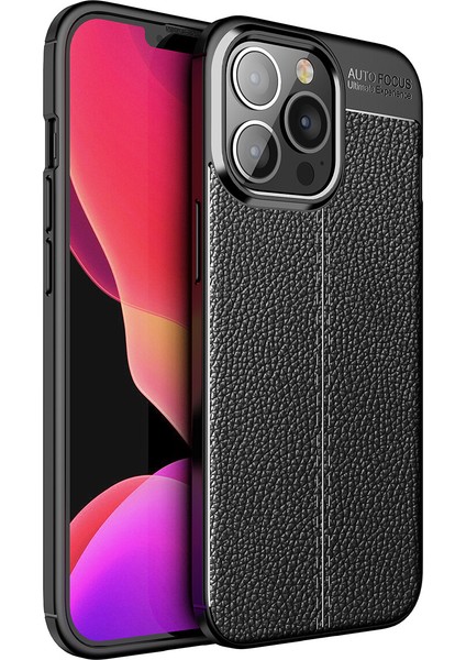 Apple Iphone 14 Pro Max Kılıf Deri Desenli Lux Niss Silikon