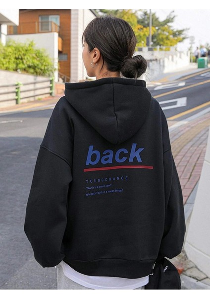 Kadın Better Baskılı Oversize Sweatshirt