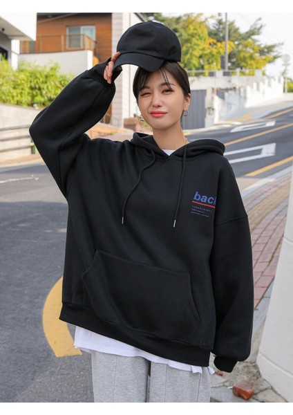 Kadın Better Baskılı Oversize Sweatshirt