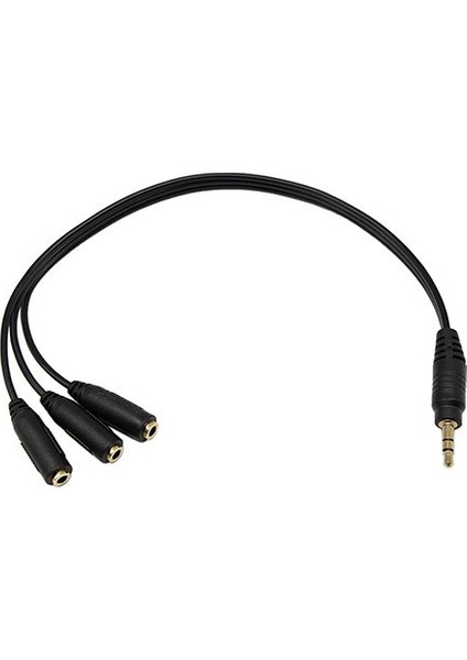 Ses Sistemi Kablosu 1 Erkek 3 Dişi 3,5mm Stereo Kablo