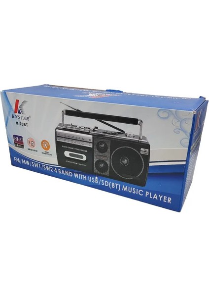 M-70BT Bluetooth + USB + Sd + Fm Radyo Kaset Çalar