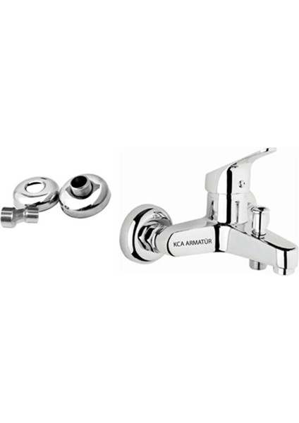 Robot Duş Banyo Bataryası Lavabo Bataryası Musluğu Çeşmesi 3'lü Set