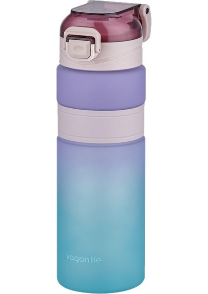 Çift Renk 800 ml Kaydırmaz Silikon Gövde Rahat Içim Pipetsiz Motivasyon Su Matarası