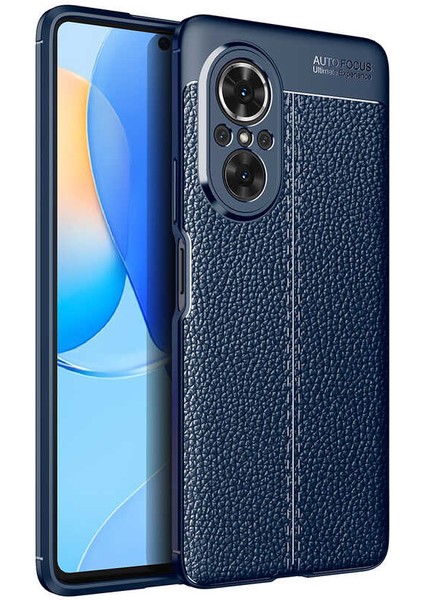 Huawei Nova 9 Se Kılıf Niss Deri Desen Silikon Kmaera Korumalı
