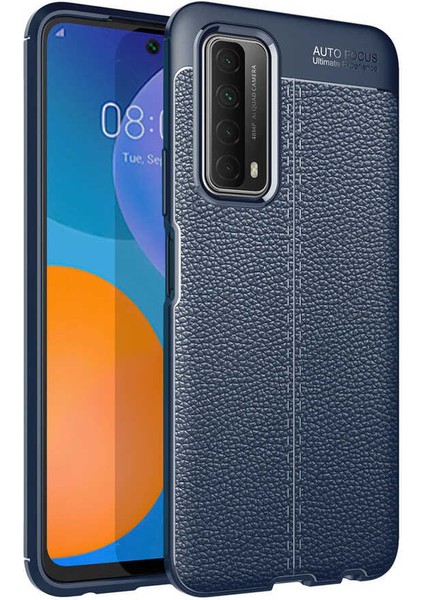 Huawei P Smart 2021 Kılıf Niss Silikon Deri Desen + Ekran Koruyucu
