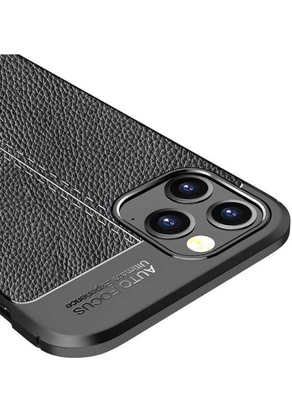 Iphone 11 Pro Max Kılıf Niss Silikon Deri Desen + Ekran Koruyucu