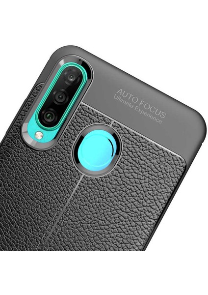 Huawei P30 Lite Kılıf Niss Silikon Deri Desen + Ekran Koruyucu