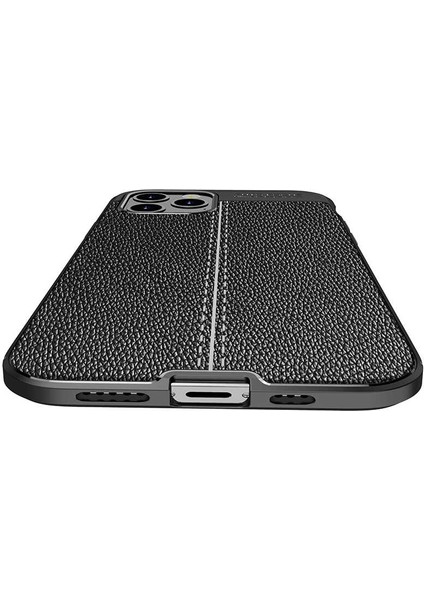 Iphone 11 Pro Max Kılıf Niss Silikon Deri Desen + Ekran Koruyucu