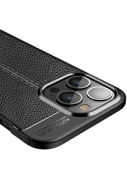 Iphone 13 Pro Max Kılıf Niss Silikon Deri Desen + Ekran Koruyucu