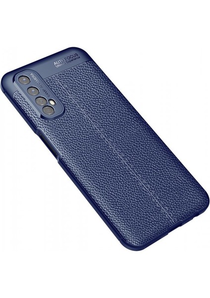 Realme 7 Kılıf Niss Derili Silikon Lacivert fiyatları