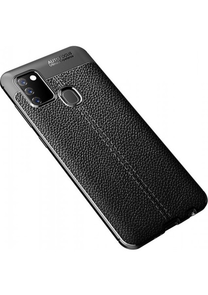 Samsung Galaxy A21S Kılıf Niss Derili Silikon Siyah