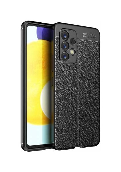 Samsung Galaxy A53 Kılıf Silikon Niss Deri Görünümlü Kamera Korumalı + Cam