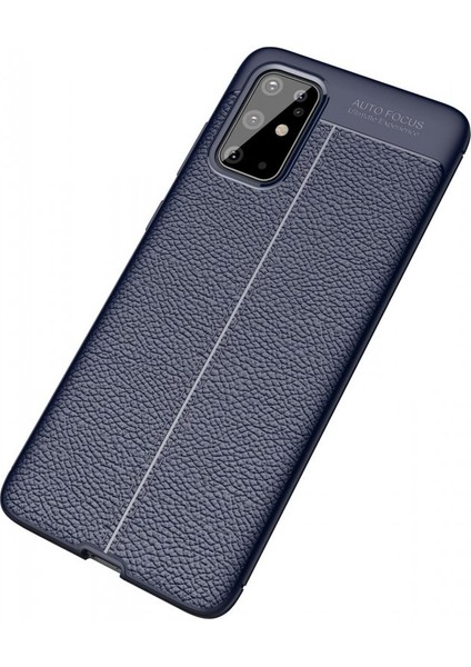 Samsung Galaxy S20 Plus Kılıf Niss Derili Silikon Lacivert