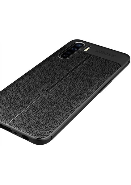 Oppo Reno 3 Kılıf Niss Silikon Deri Desen + Ekran Koruyucu