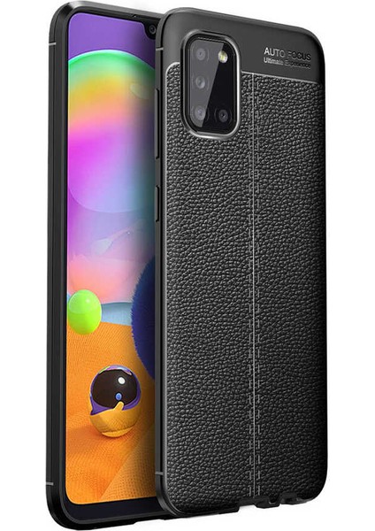 Samsung Galaxy A02S Kılıf Niss Silikon Deri Desen + Ekran Koruyucu