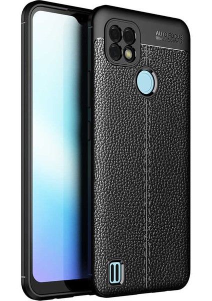 Realme C25 Kılıf Niss Silikon Deri Desen Kamera Korumalı + Ekran Koruyucu