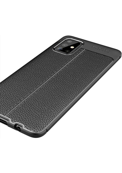 Samsung Galaxy A71 Kılıf Niss Silikon Deri Desen + Ekran Koruyucu