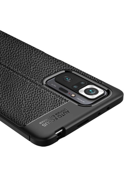 Xiaomi Redmi Note 10 Pro Kılıf Niss Silikon Deri Desen + Ekran Koruyucu