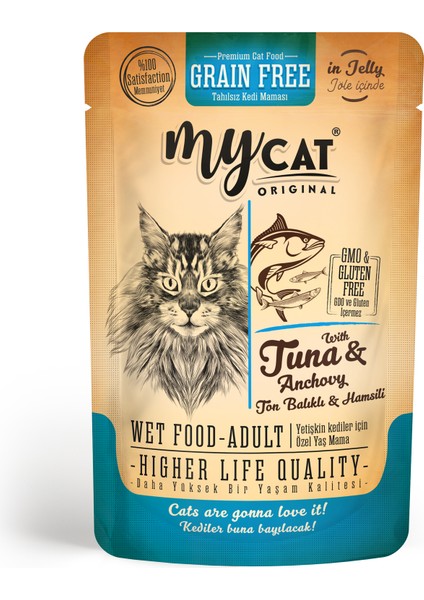 Mycat Hamsi ve Tonbalıklı Pouch 85 gr