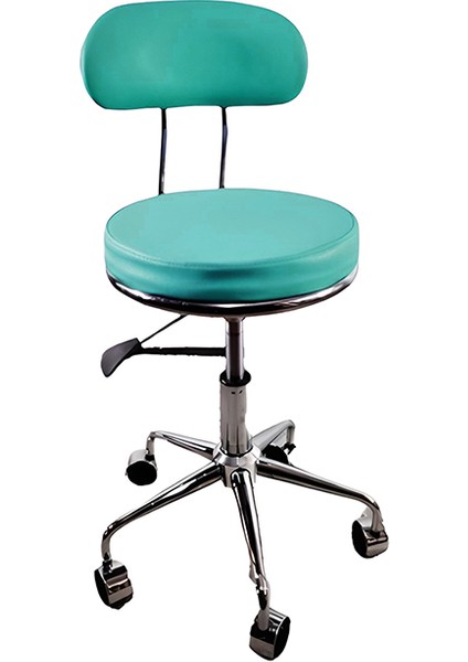 Arena Deri Arkalıklı Tekerlekli Tabure Modelleri BLU1727