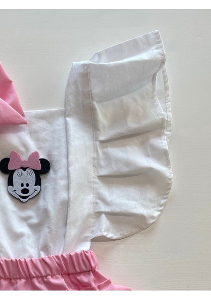 Kız Bebek Miki Mouse Figürlü Bandanalı Çoraplı 3 Lü Slopet Takımı 5 Yaş fiyatları