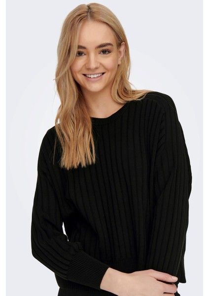 Kadın Rahat Kesim Örme Kazak 65515268804 Siyah indirimleri