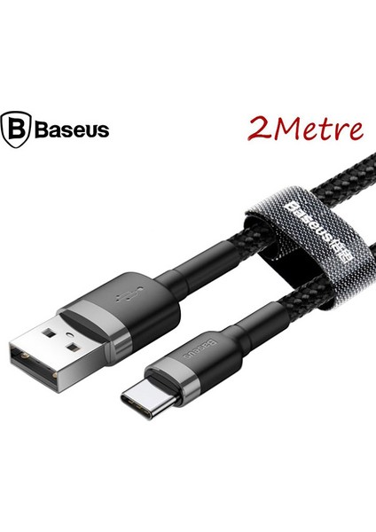 Cafule USB Type C 2metre 2.0A Hızlı Şarj Halat USB Kablo