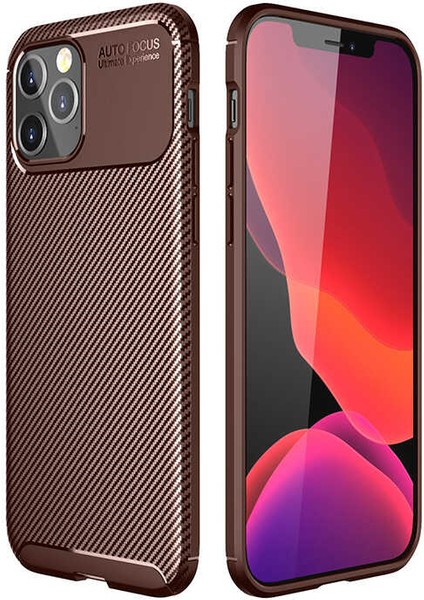 Apsuwa Iphone 12 Pro Max Karbon Görünüm Negro Silikon Kılıf