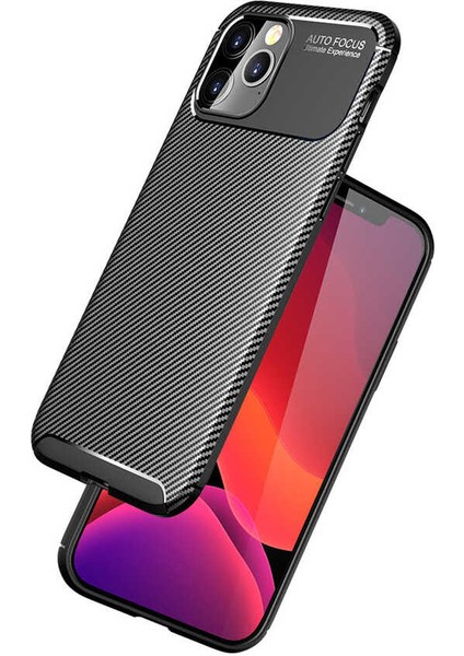 Apsuwa Iphone 12 Pro Max Karbon Görünüm Negro Silikon Kılıf
