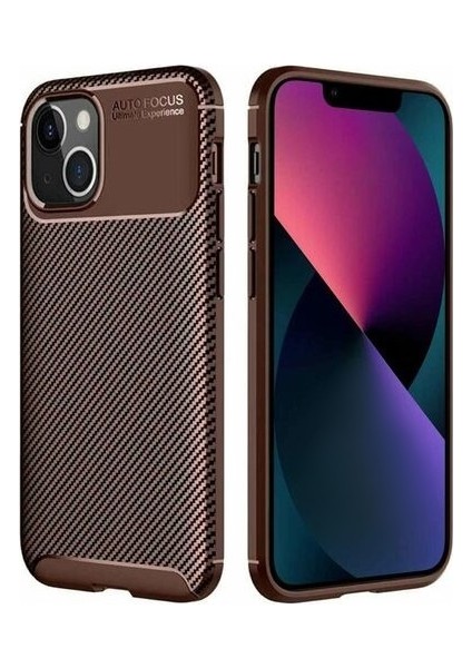 Apsuwa Iphone 13 Mini Karbon Görünüm Negro Silikon Kılıf