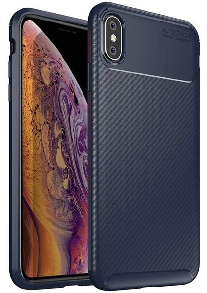 Apsuwa Iphone Xs Max Karbon Görünüm Negro Silikon Kılıf