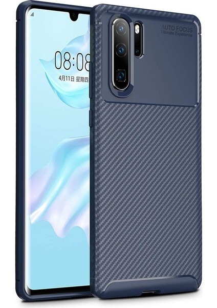 Huawei P30 Pro Karbon Görünüm Negro Silikon Kılıf