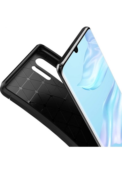 Huawei P30 Pro Karbon Görünüm Negro Silikon Kılıf modelleri