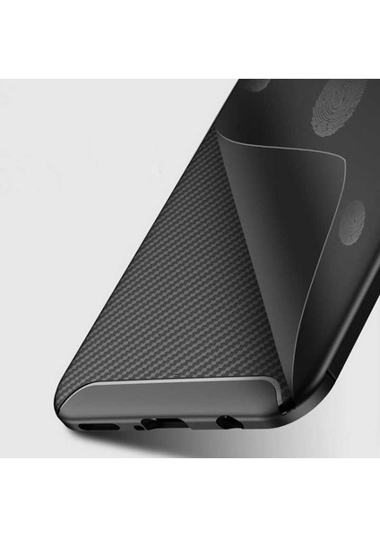 Huawei Honor Play Karbon Görünüm Negro Silikon Kılıf + Ekran Koruyucu Nano