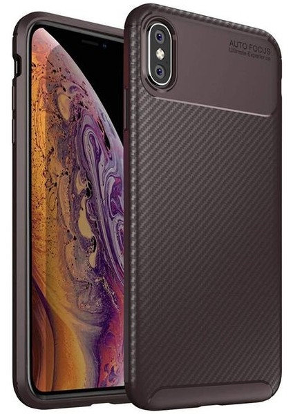 Apsuwa Iphone Xs Max Karbon Görünüm Negro Silikon Kılıf