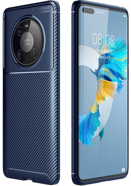 Huawei Mate 40 Pro Karbon Görünüm Negro Silikon Kılıf