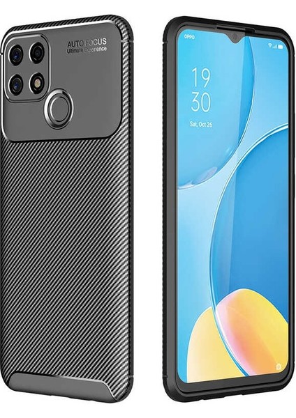 Apsuwa Oppo A15S Karbon Görünüm Negro Silikon Kılıf